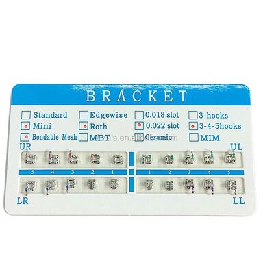 Никакие Недостатки Безопасность Стандартная медицинская нержавеющая сталь ALS ДЕНТАЛЬНАЯ ОРТОДОНТИЧЕСКАЯ МИМ Мешка Брекет Roth