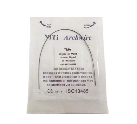 Class II Metal Hot ALS Dental Orthodontic NITI Arch Wire 0.012 0.014 0.016 Inch Round and Rectangular