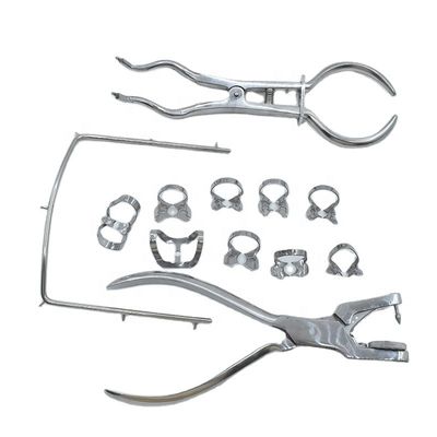 Best Rubber Dam Instruments Kit Clamps Ivory Clamps Forceps Dental Restorative Instruments with Machinery Power Source