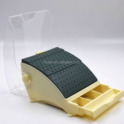 TOP Dental Dental Bur Block Holder Station with Pull Out Drawer Holds142 burs/ Dental Lab products