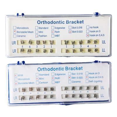 Roth/MBT/Edgewise Hot Dental Orthodontic MBT Brace Bracket Mini 0.022 Slot Made by MIM Technology 2 Year Shelf Life