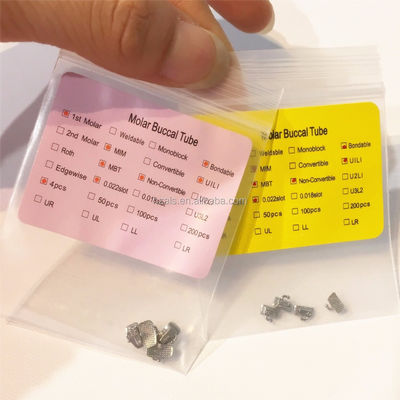 24 Years Class II Metal Dental Orthodontic Molar Roth Brackets with Hooks Instrument Classification