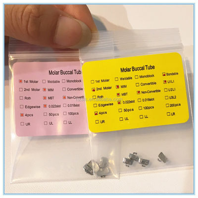 24 Years Class II Metal Dental Orthodontic Molar Roth Brackets with Hooks Instrument Classification