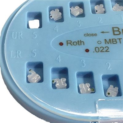 Medical Grade Stainless Steel Mini Roth MBT.022/.018 Hook On Cartoon Bracket Brace for Orthodontic Treatment 20 Units/Set