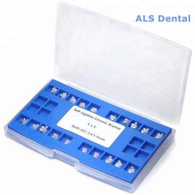 CB Certified ALS Dental Ortho Orthodontic Self-ligating Ceramic Bracket Mini Roth .022 Hook on 345 with CE ISO Certificate