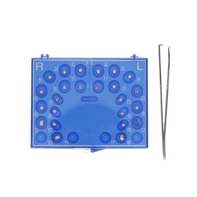 Standard and Mini Dental Orthodontics Ortho MIM Passive Series Metal Self Ligating Braces MBT Bondable Mesh Base 022