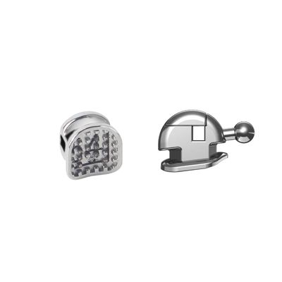 Metal Monoblock Self Ligating Mouth Orthodontic Bracket Standard Roth For Dentistry Treatment