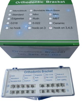 Bondable Stainless Steel Metal Orthodontic Bracket Crystal Sapphire Braces ALS Dental Supplies