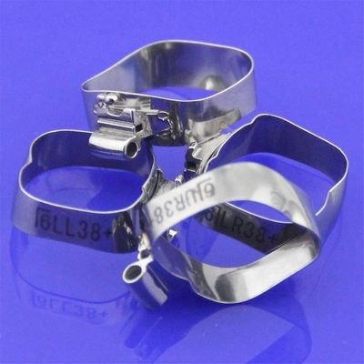 MFDS Metal Dental Preformed Molar Bands With Roth Buccal Tube Customized