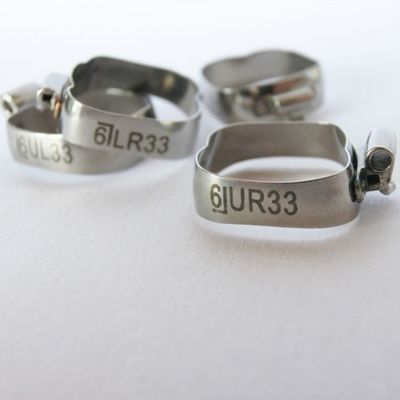 Plain Dental Orthodontic Molar Band With U1L1 Triple Tube M Series