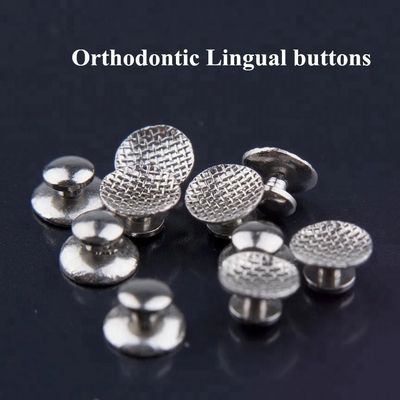 CCC Certification metal button lingual round/ elliptical 10pcs per pack for dental orthodontic procedures made of metal
