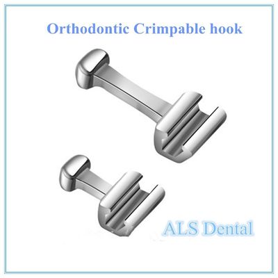 Import Medical Stainless Steel Dental Ortho Ortodoncia Standard Crimpable Hook 10pcs per Pack 2024 for Dental Procedures