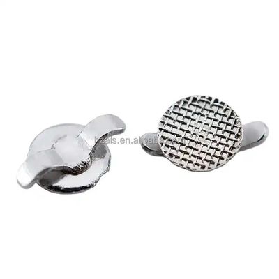 Dental Orthodontic Metal Buttons Lingual Button Buckle Composite Ceramic For Bondable Round Base Dentistry Material