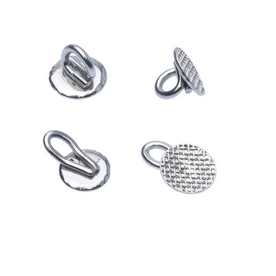 Dental Orthodontic Lingual Accessories Traction Hook with Bondable Lingual Buttons and Round Mesh Base Button Metal Material