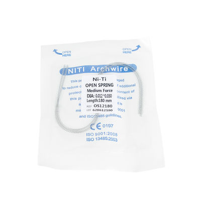 Flexible Sizing Metal Open Coil Spring for Orthodontic Treatment Fits Most Brackets