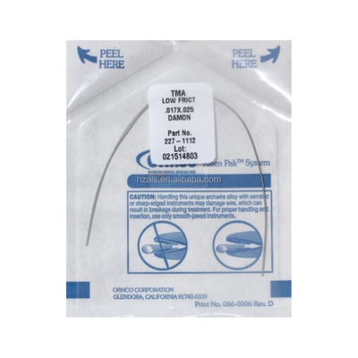 Class II Dental Ormco Archwires for Damon System Low Friction TMA Preformed Archwires 10pcs/box 227-1111 size .016*.025