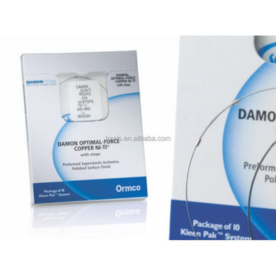 Class II Dental Ormco Archwires for Damon System Low Friction TMA Preformed Archwires 10pcs/box 227-1111 size .016*.025