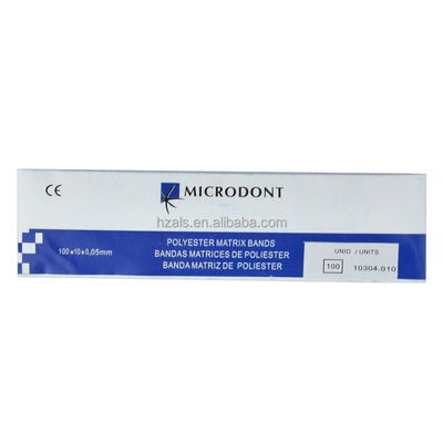100Pcs/box Dental Filling Tools MICRODONT Interdental Spacer Polyester Matrix Bands Dental Material Matrices