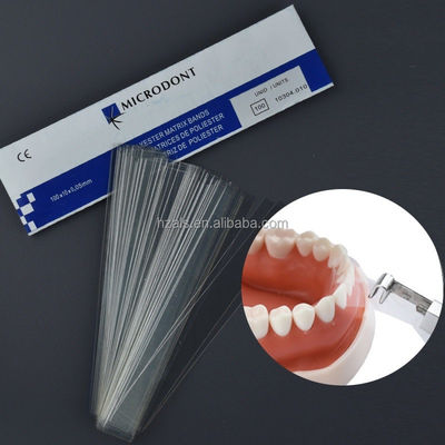 100Pcs/box Dental Filling Tools MICRODONT Interdental Spacer Polyester Matrix Bands Dental Material Matrices