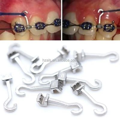 CE Certificate 2024 Dentist Orthodontic Accessories Bondable Composite Lingual Button Clamp 10pcs/pk Lingual Button smooth
