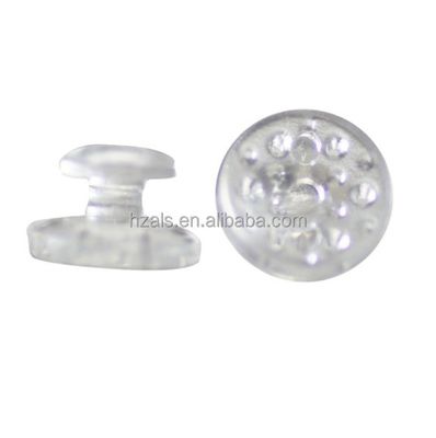 Orthodontic Clear Lingual Buttons MFDS Safety Standard and Perforated Round Base for Enhanced Functionality