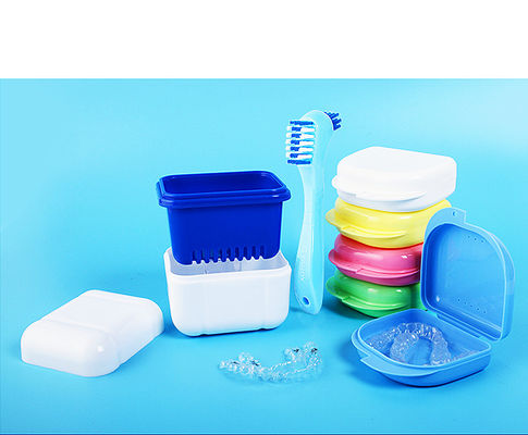 Organize and Protect Your Dentures with Our Plastic Dental Denture Box/orthodontic Teeth Retainer Case/box