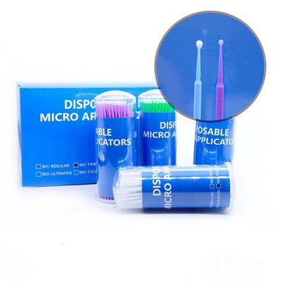 Safety standard GB/T 32610 Disposable Dental Ultra fine regular cylinder Micro brush Applicators s m l