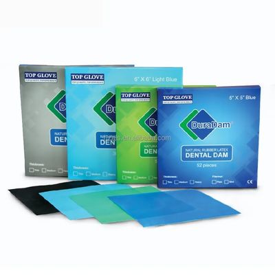 Power Source Manual Plastic TOP GLOVE Direct 100% Natural Rubber Latex Dental Dam For 36pcs/box