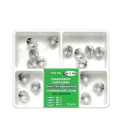 Class II Dental Kit of Metal Matrices for molars Combined with Clamp Universal Kit TOR VM/ TOP BM PROFESSIONAL DENTAL