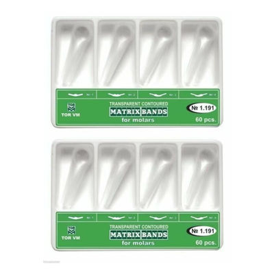 Top- Dental Kit of Molar Transparent Contoured Matrices 60 pcs. TOR VM/ TOP BM Transparent Design