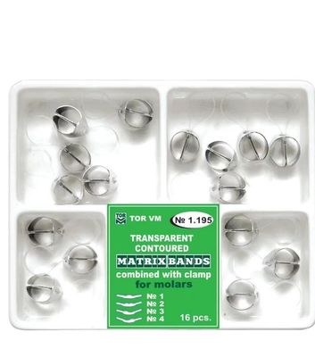 Class II Dental Kit of Metal Matrices for molars Combined with Clamp Universal Kit TOR VM/ TOP BM PROFESSIONAL DENTAL