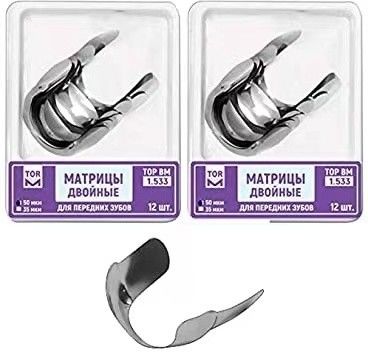 12pcs/kit Dental Restoration Materials Twin Anterior Matrices no.1.523/1.533 TOR VM Shelf Life 2 years MFDS Safety Standard