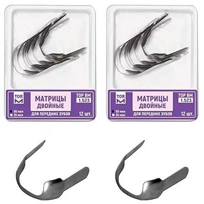 12pcs/kit Dental Restoration Materials Twin Anterior Matrices no.1.523/1.533 TOR VM Shelf Life 2 years MFDS Safety Standard
