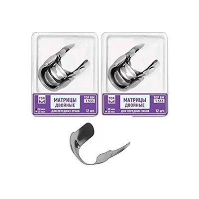 PROFESSIONAL DENTAL Twin Anterior Matrices Kit for Dental Restoration Materials 12pcs No. 1.533 /1.523TOR VM Shelf Life 2 years