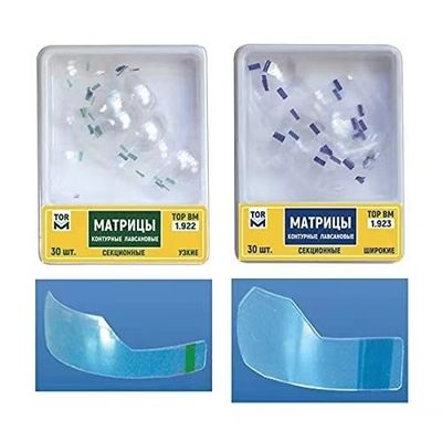 Instrument Classification Class I TOR VM 1.922/1.923 Dental Clear Sectional Contoured Matrices Kit for Teeth Restoration