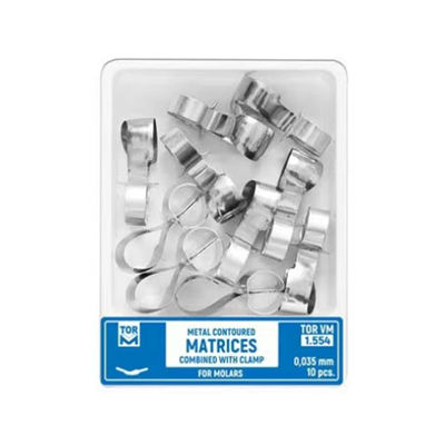 Metal Contoured Matrices for Premolars left ledge right ledge 10 pcs TOR VM/TOP BM Power Source Manual