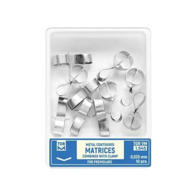 Metal Contoured Matrices for Premolars left ledge right ledge 10 pcs TOR VM/TOP BM Power Source Manual