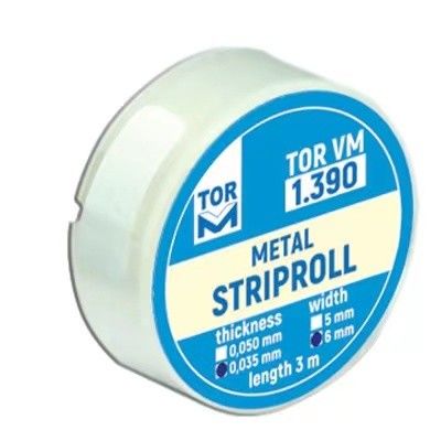Hot Product TOR VM Metal Strip Rolls 1.393 Striproll 6mm x 3m Manual Dental Areal Power Source in Square Box