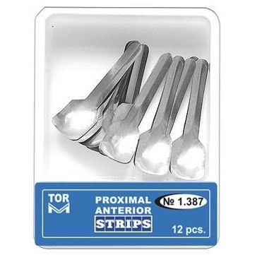 Dental Proximal Anterior Strips Large 1.388 TOR-VM Metal Strips for Precise Teeth Contouring and Polishing