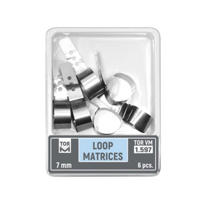 Class I Instrument Classification Dental Loop Matrices Kit 6PCS/PK 1.597 TOR VM Height 7mm with Metal Material