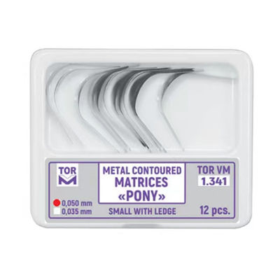 Dental Contoured Metal Matrix Pony Matrices Small with Ledge 12 pcs. TOP BM 1.341 Power Source Manual Items no. 1.341