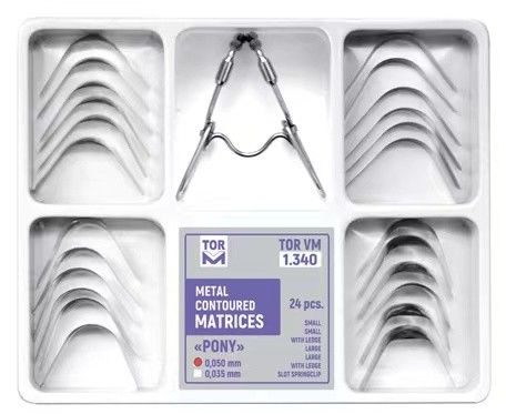 Dental Contoured Metal Matrix Pony Matrices Small with Ledge 12 pcs. TOP BM 1.341 Power Source Manual Items no. 1.341