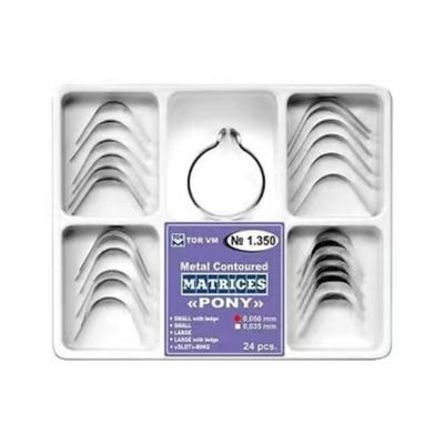 Dental Contoured Metal Matrix Pony Matrices Small with Ledge 12 pcs. TOP BM 1.341 Power Source Manual Items no. 1.341