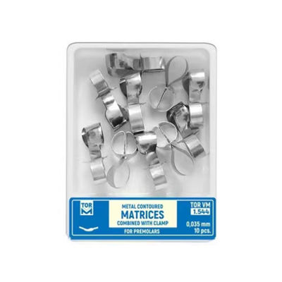 TOR VM 1.301/1.302/1.320 Dental Saddle Flat Matrices 12 pcs Small Medium Large MFDS Approved Manual Power Source