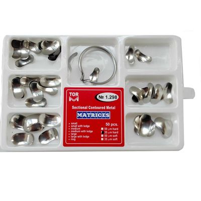 12pcs/kit TOP BM Dental Lug Matrices Matrix Bands Medium with Ledge 0.05mm For PROFESSIONAL DENTAL Procedures and Professional