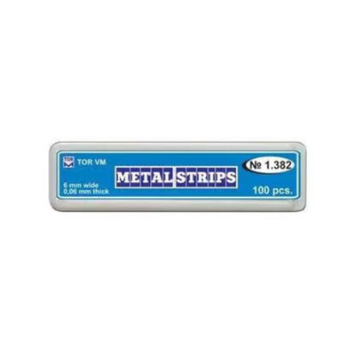 Flat Edge 12pcs/pk Class II Manual TOR VM Perforated Prophylactic Metal Strips for Tartar Removal Power Source Manual