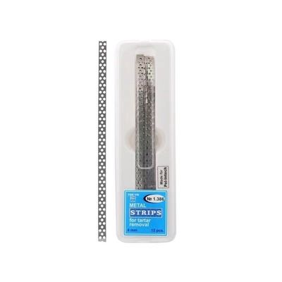 Flat Edge 12pcs/pk Class II Manual TOR VM Perforated Prophylactic Metal Strips for Tartar Removal Power Source Manual