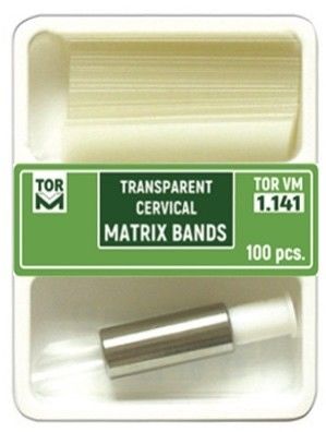 18pcs Dental Saddle Contoured Matrices Matrix Bands With Spring Clip MFDS Safety Standard Metal Material TOR VM TOP BM