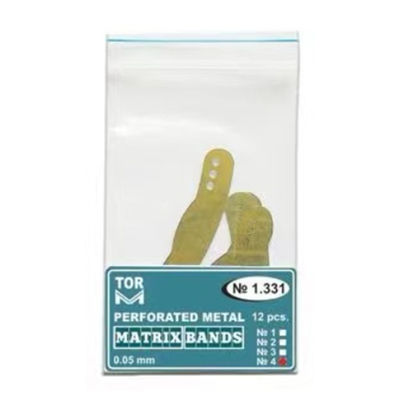 1.331 Matrix Bands 12 pcs/kit TOP BM Dental Filling Materials TOR VM Perforated Metal Matrices Flat for accurate shaping