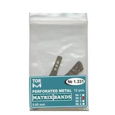 1.331 Matrix Bands 12 pcs/kit TOP BM Dental Filling Materials TOR VM Perforated Metal Matrices Flat for accurate shaping